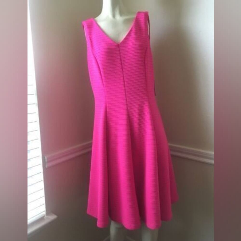 Leslie Fay Pink A line Dress || sz4 || EUC